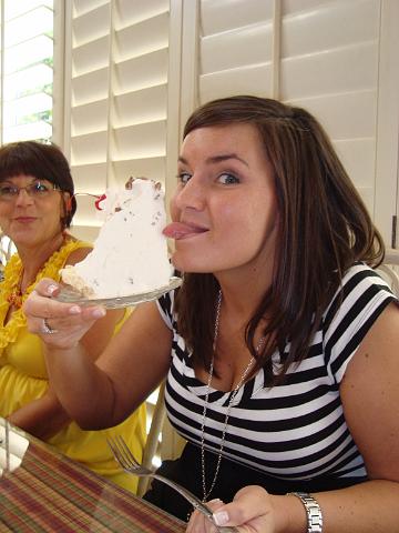 Amy enjoying her little dessert.JPG